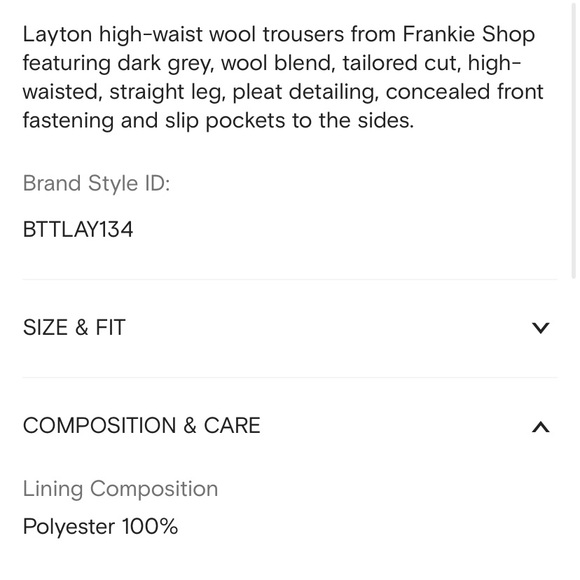 The Frankie Shop High Waist Trousers NWT - Picture 5 of 6